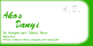 akos danyi business card